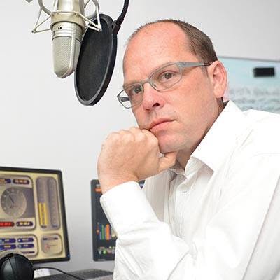 Darren Shortt, founder of The Mediasite UK, in the studio
